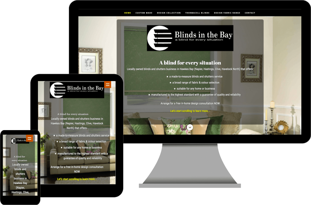 Blinds in the Bay website